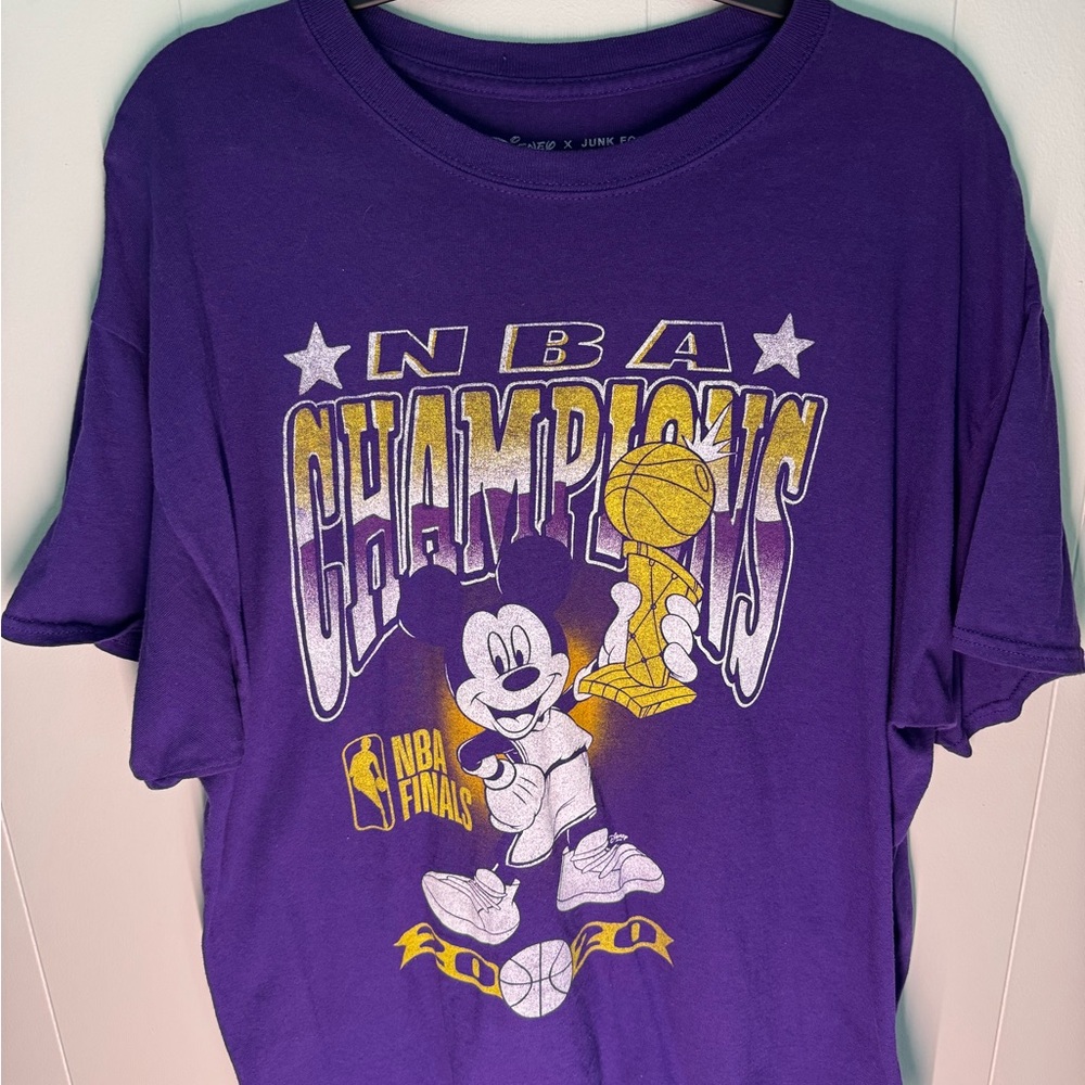 Disney Purple NBA Champions Mickey Mouse Tee